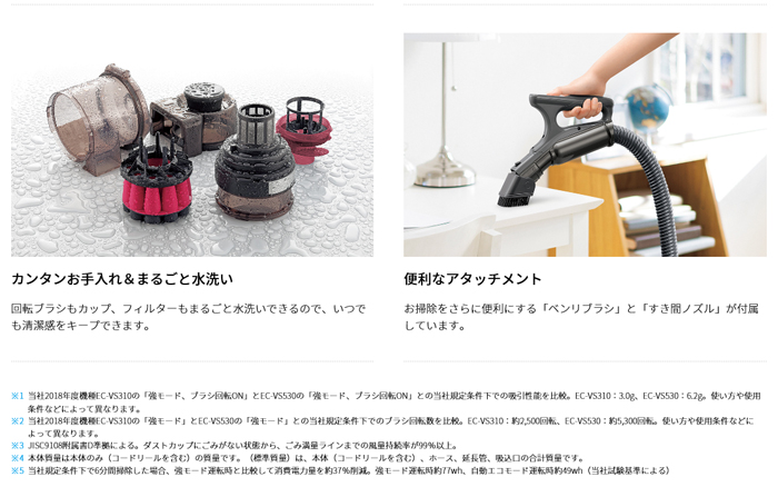 SHARP（シャープ） キャニスター 掃除機 クリーナー EC-VS530-N