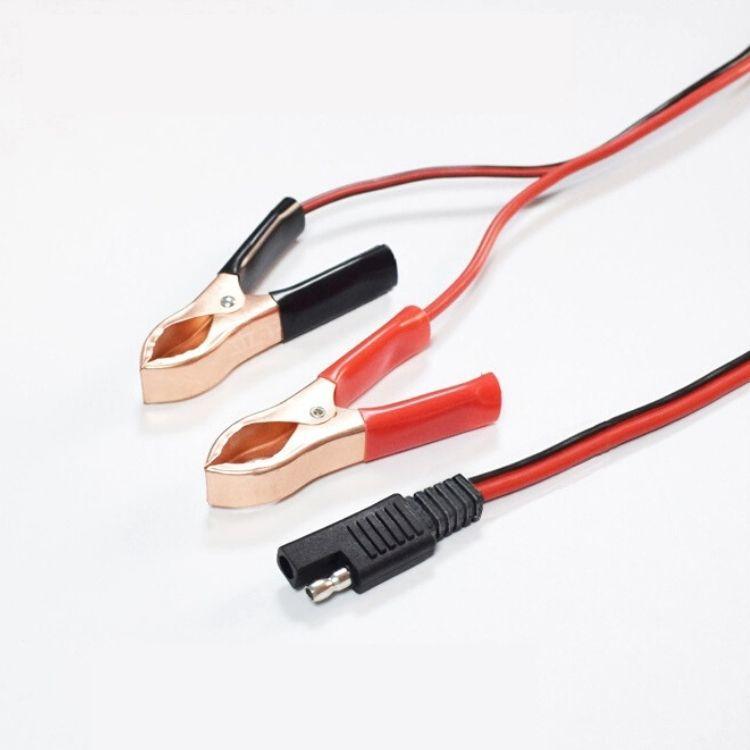 SAE端子付きワニロクリップ充電コード SAEコネクタ バイク、カー