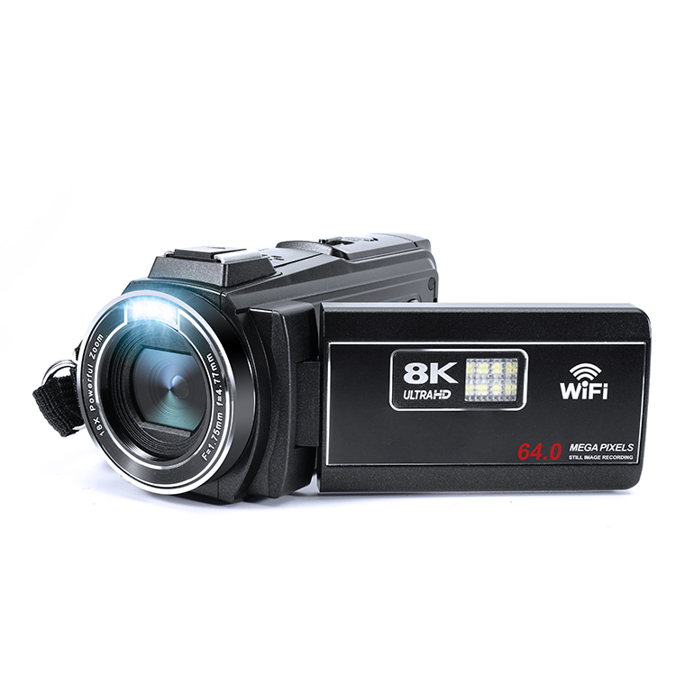 ビデオカメラカメラ8K6400万画素 18倍ズームWifi内蔵ライト