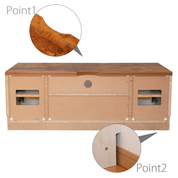 テレビ台 ローボード カントリー調 幅105cm （ テレビ 収納 AVボード