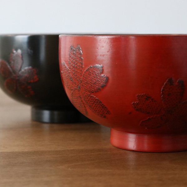 汁椀 木製 350ml さくら汁椀 漆 桜 天然木 同色6個セット （ お椀 椀