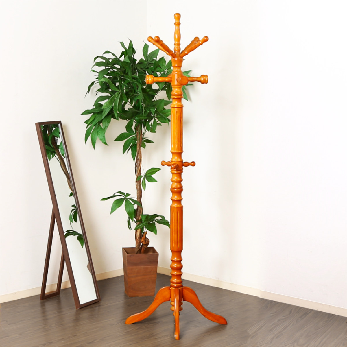 不二貿易（Fuji Boeki） ポールハンガー 木製 イタリアンコート