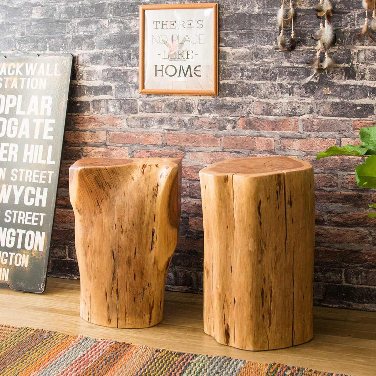 宮武製作所 スツール 高さ48cm 木製 天然木 丸太 （ チェア 椅子 イス