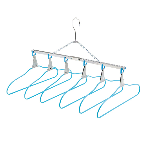 洗濯ハンガー 6連 デラックス折りたたみ式6連ハンガー 物干し 洗濯