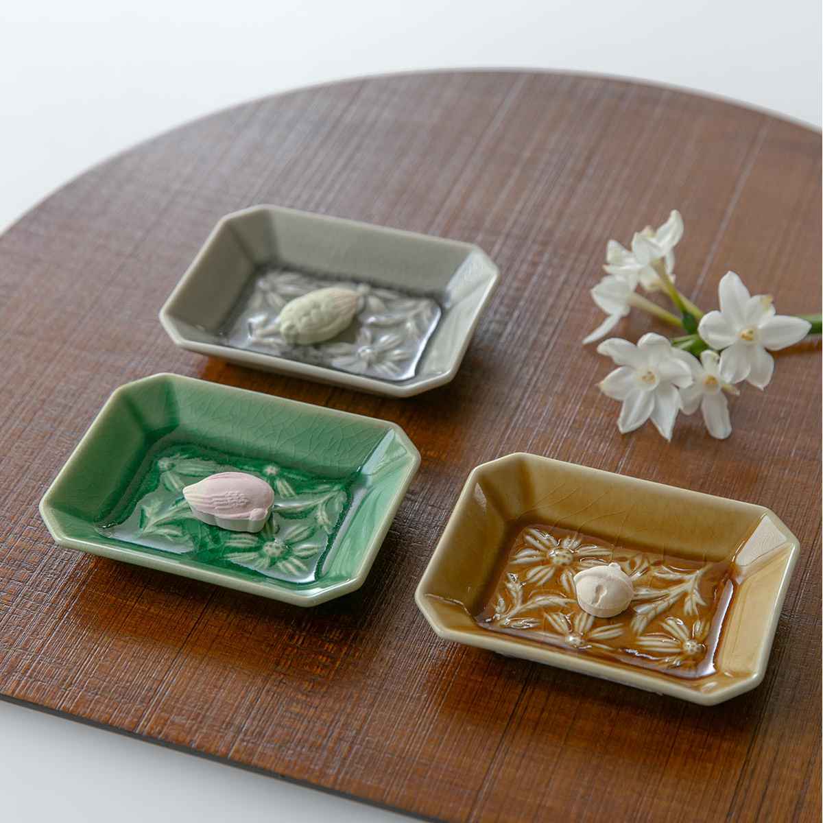 aito製作所 プレート 9cm 角小皿 マーガリート 陶器 瀬戸焼 同色5枚