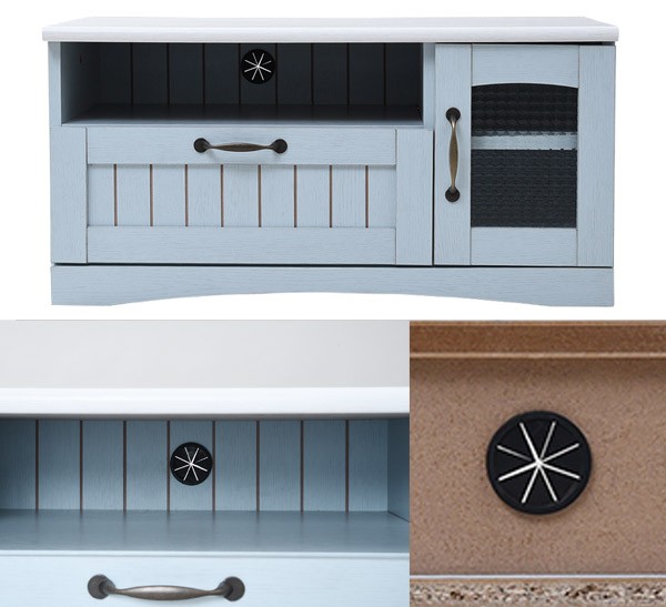 テレビ台 ローボード カントリー調 フレンチスタイル 幅80cm （ TV台