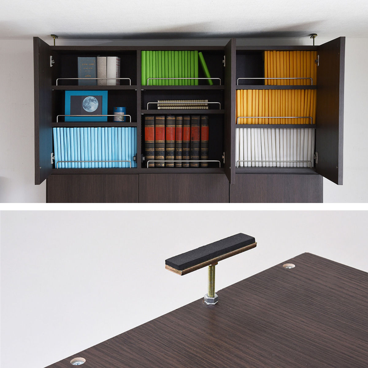 JK-PLAN（ジェイケイ・プラン） 本棚 上置き棚セット 扉付き 幅81cm 高