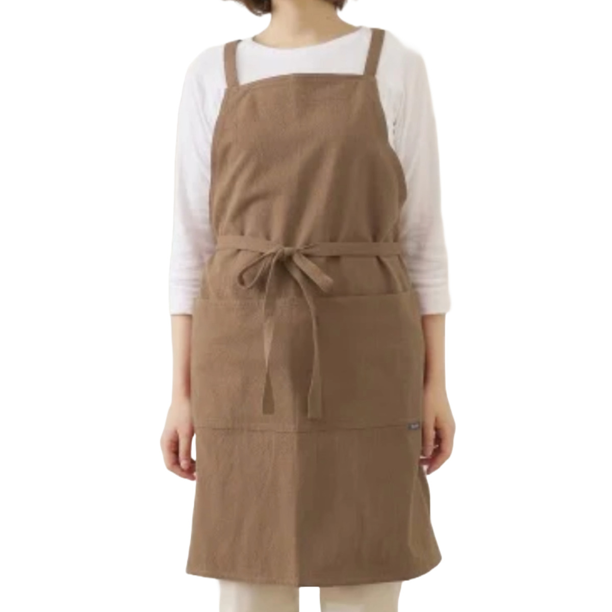 エプロン atelier Nuuit ウォッシュドコットン クロスエプロン