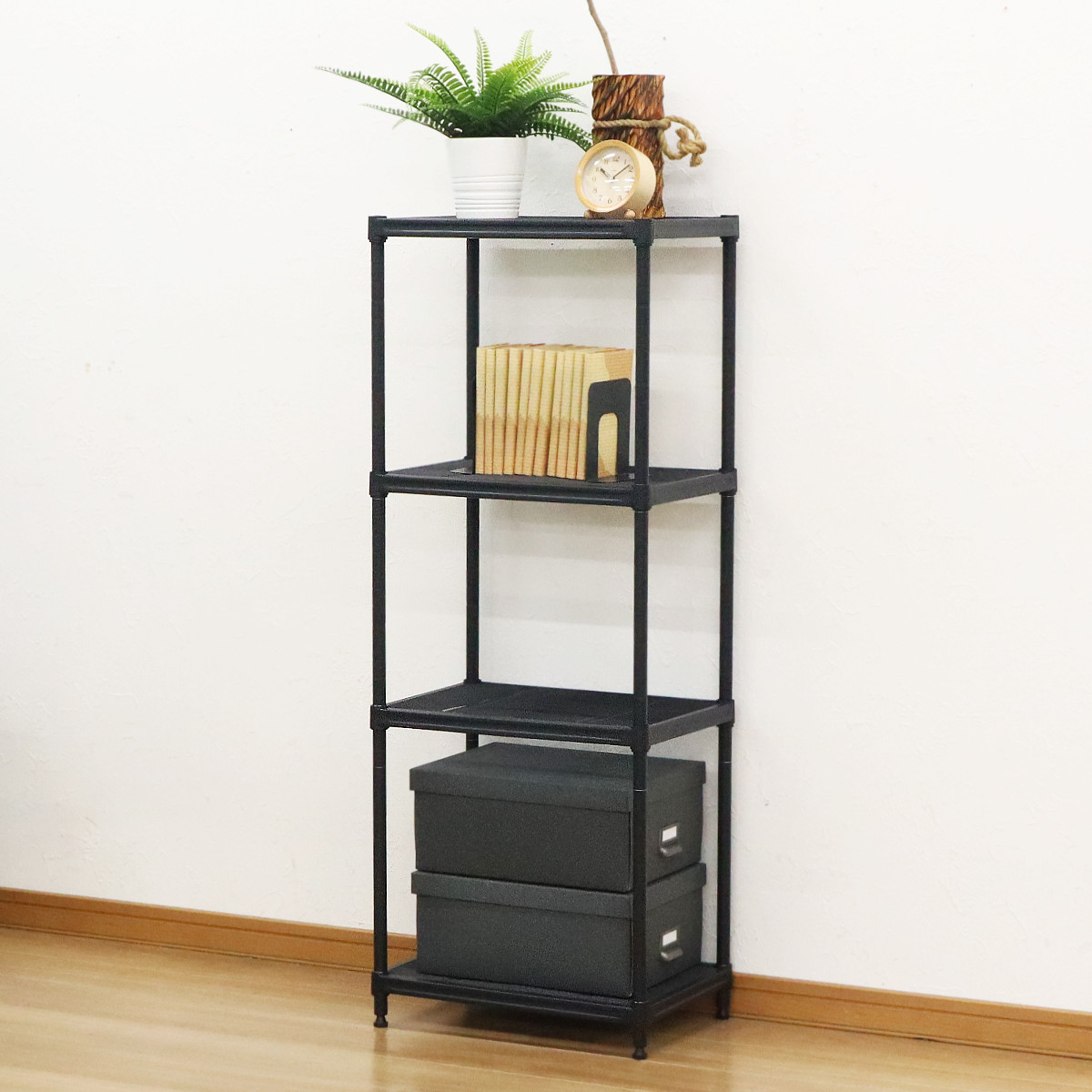 エイ・アイ・エス スチールラック 幅44cm 4段 メッシュ 粉体塗装