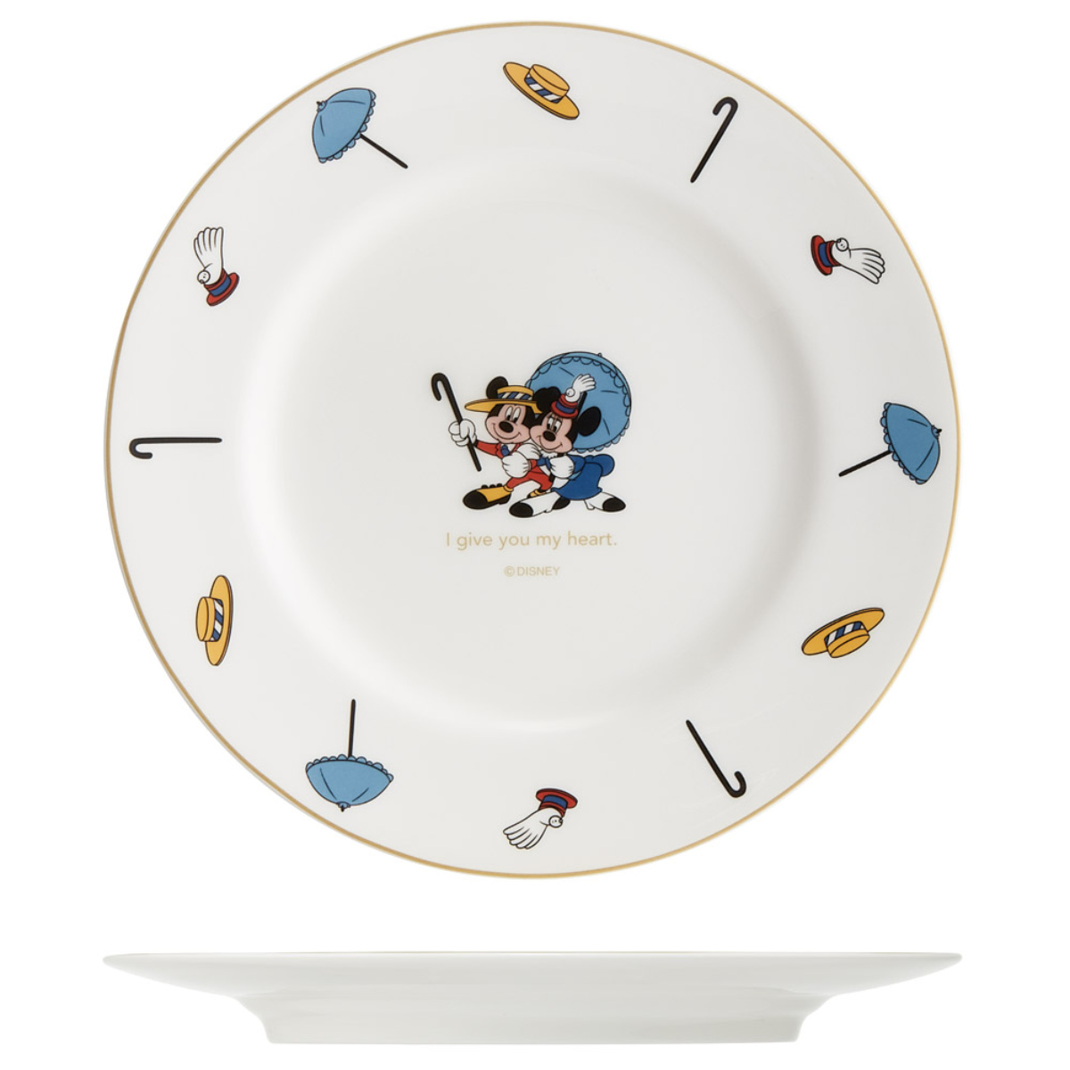 MICKEY MOUSE（ミッキーマウス） プレート 19cm ミッキー＆ミニー
