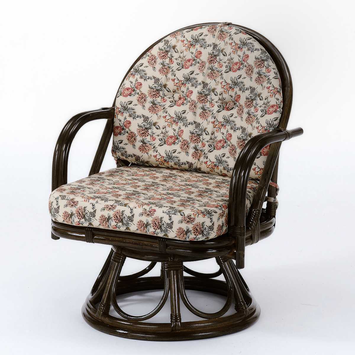 今枝商店 籐 回転座椅子 ラタンチェア ミドルハイタイプ 座面高35cm