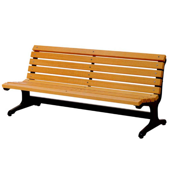 ミヅシマ工業 業務用 屋内用木製ベンチ 肘なし 180cm 3〜4人掛け