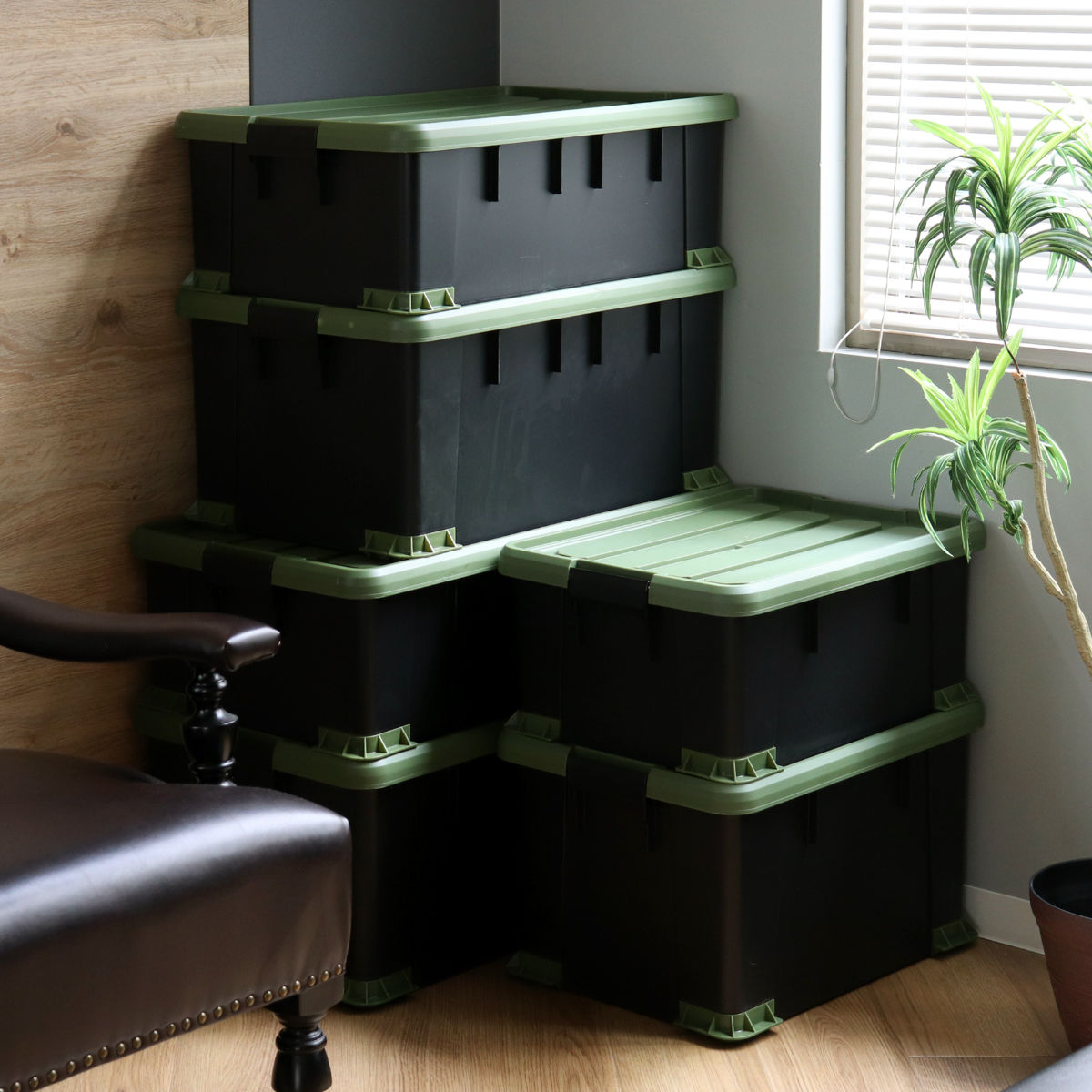 SANKA 収納ボックス Nタフコンプラス ATCP-74-30 フタ付き 幅44×奥行74