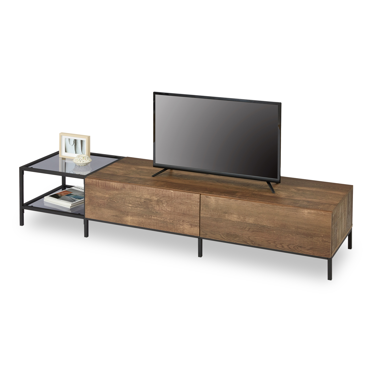 ☆ほたる☆【LOWYA】引取り可！ラタン調テレビボード(180cm) 幅180