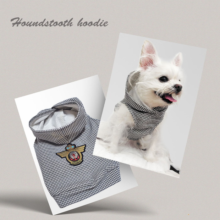 ハンドメイド Ankina Mサイズ ハウンドトゥースパーカ 日本製