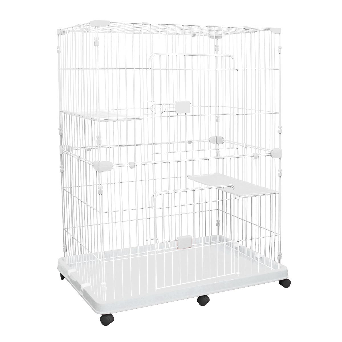 WEIMALL（ウェイモール） キャットケージ 猫用ケージ ワイドトレー 2段