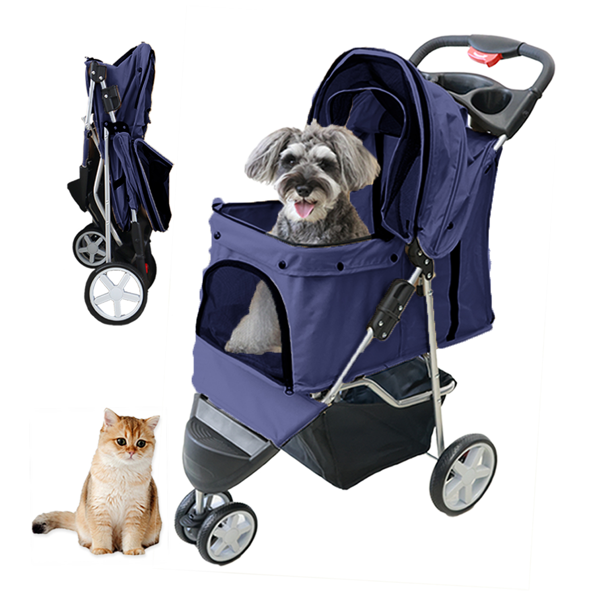 ペットカート❣️分離型 ダブルデッカー コンパクト 軽量 折りたたみ