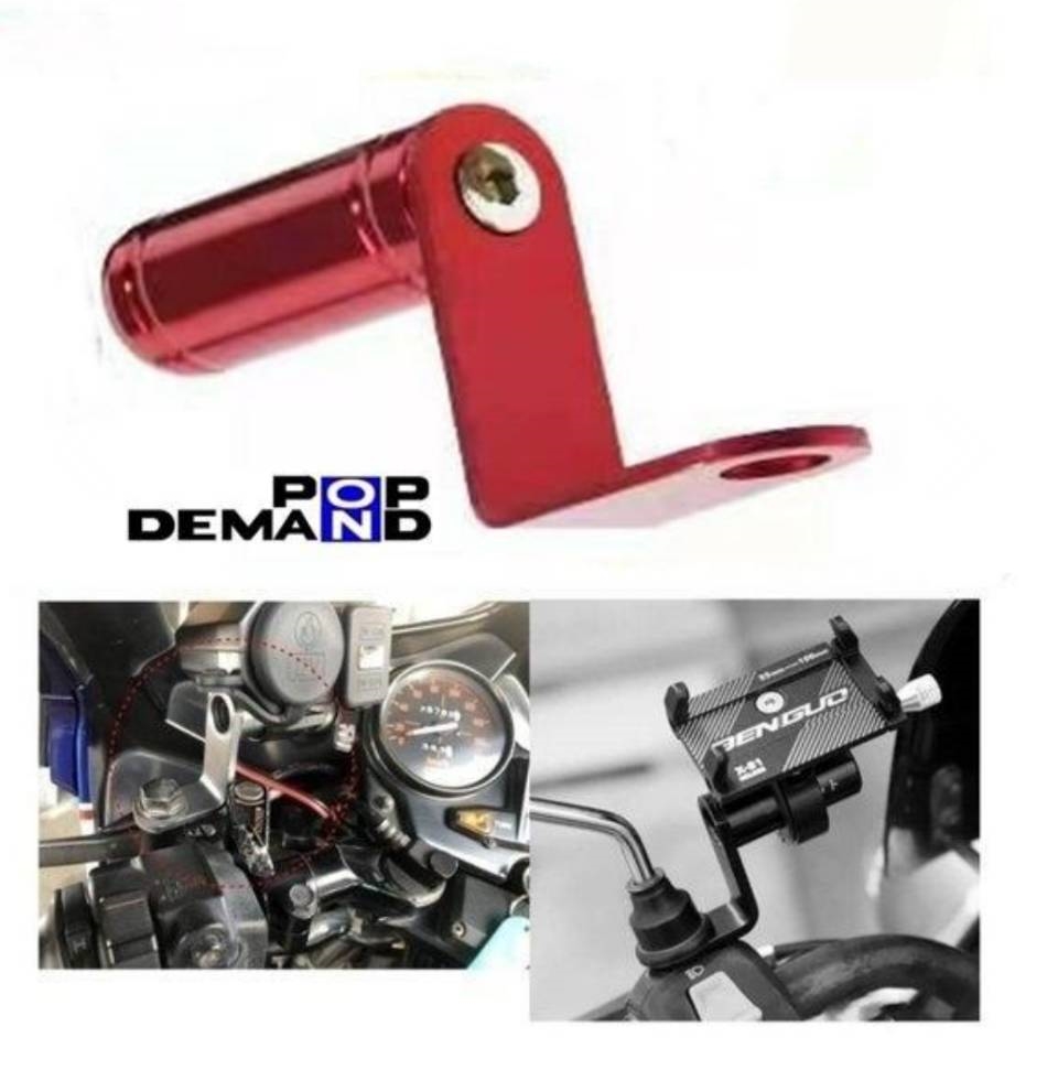 ◇即日発送◇汎用 赤 スマホ ホルダー 取付用に マルチバー ライブ Dio