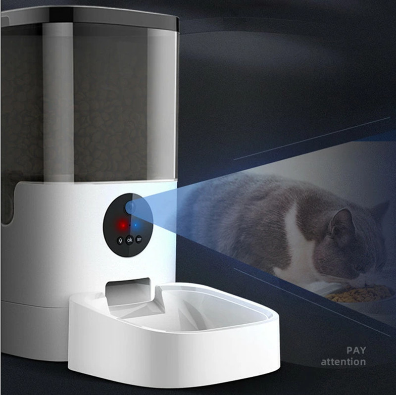 ペット自動給餌器 カメラ 4L スマホ 犬 猫 定時定量 タイマー自動 自動