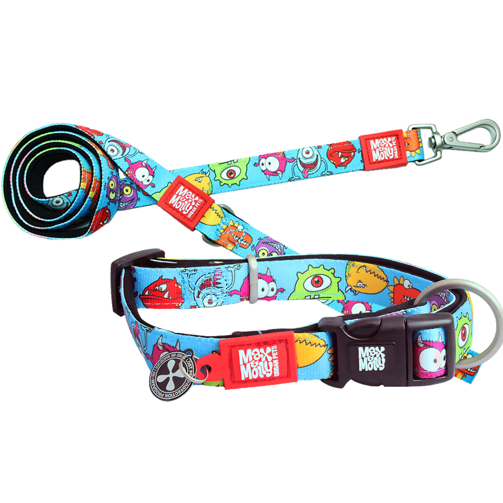 犬用首輪 犬用リード 2点セット お散歩セット マックス＆モーリー M