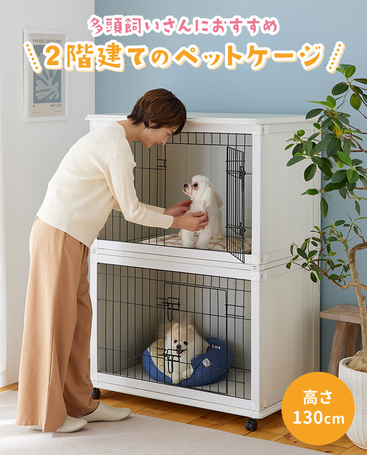 PEPPY（ペピイ） 2階建てわんにゃんルーム 犬 猫 ケージ いぬ 縦型