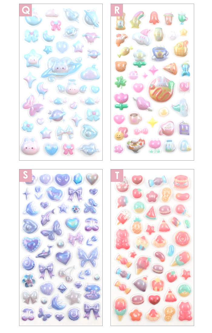 ボンボンシール 【20枚全種セット】 ドロップシール ぷくぷくシール