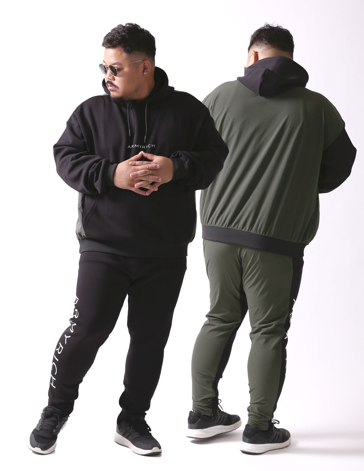 大きいサイズ メンズ セットアップ プルオーバー パーカー 3L 4L 5L