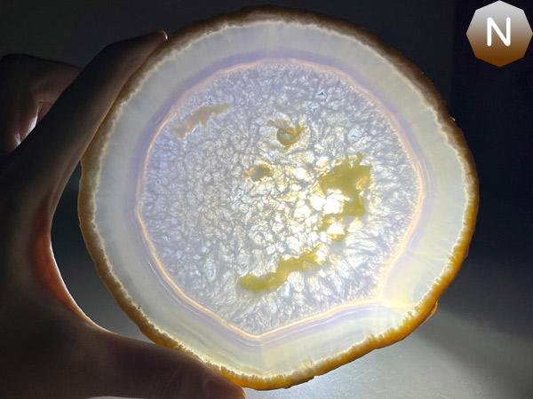 メノウスライス 特大 ナチュラル メノウ 瑪瑙 スライス : 仏像と縁起物