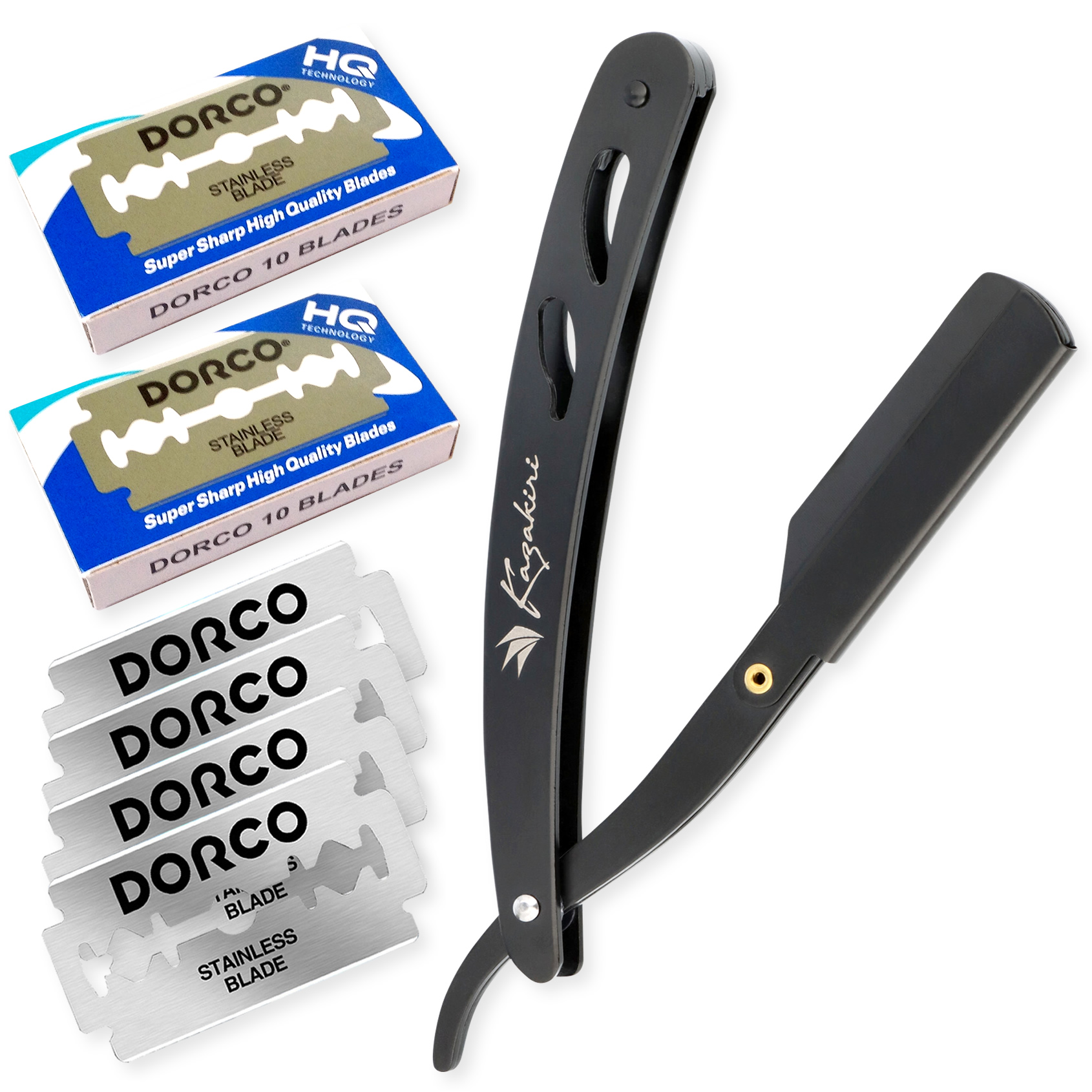 プロ理容師が監修 カミソリ メンズ 替刃40刃付き Kazakiri オーブ