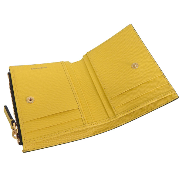 MARNI（マルニ） 財布 折財布 二つ折り 財布 レザー イエロー ホワイト