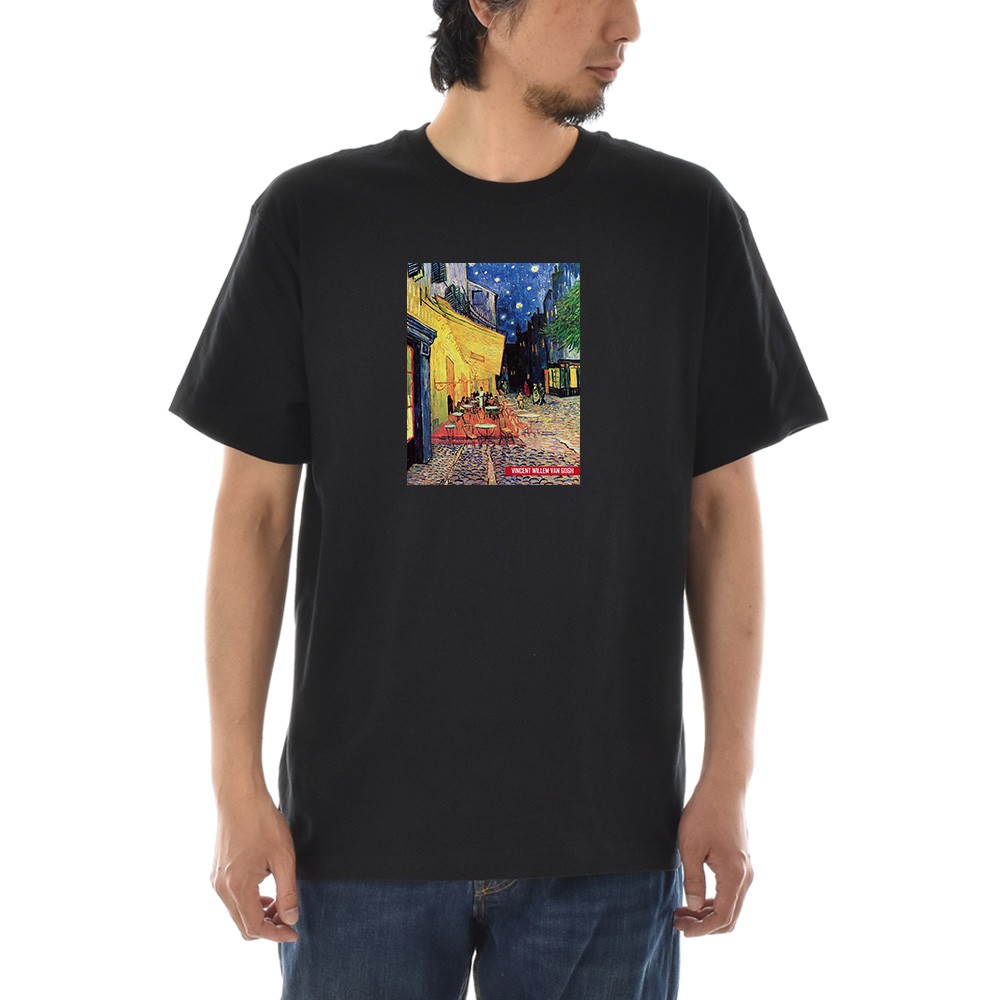 半袖 アートTシャツ】ゴッホ Tシャツ 夜のカフェテラス フィンセント
