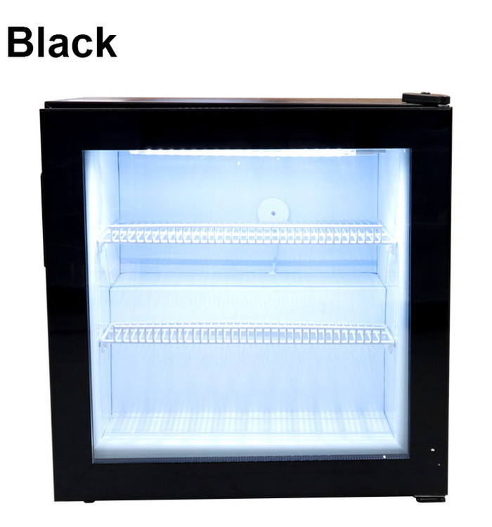 ディスプレイ冷凍庫 55L LEDライト ガラス扉 前開き フリーザー 冷凍
