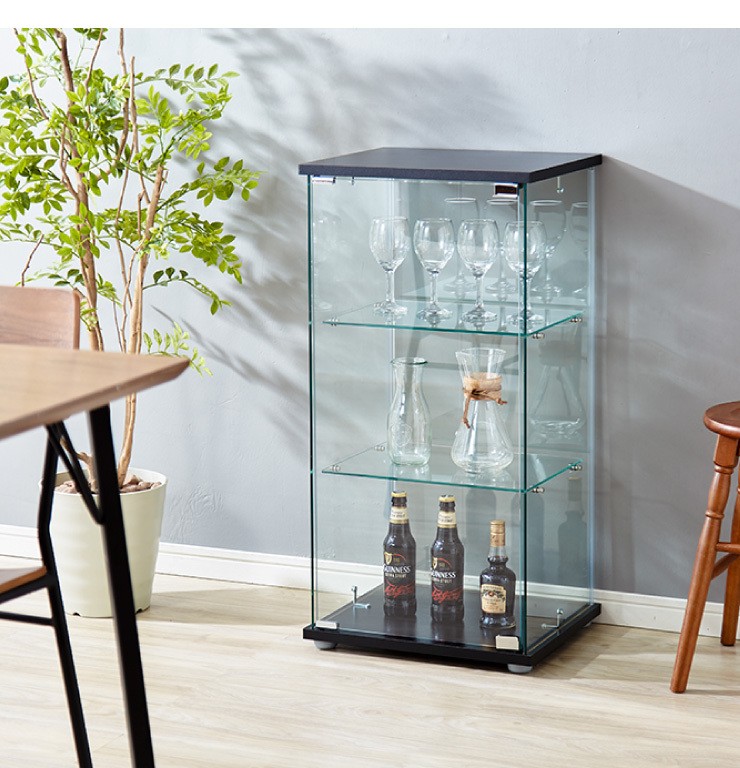 ガラスコレクションケース フィギュアケース 4段 クリア 4面ガラス 幅