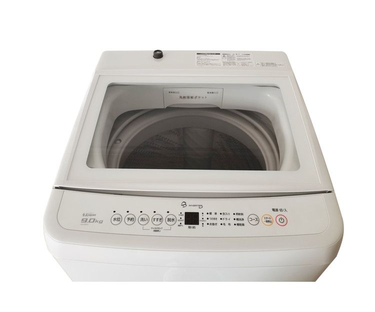 全自動洗濯機 9.0kg インバーター 内槽洗浄 内槽乾燥コース 風乾燥
