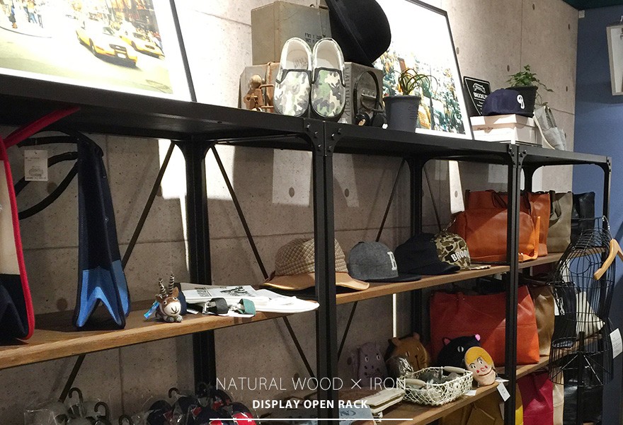 ディスプレイラック オープンラック 什器 陳列 棚 シェルフ 幅 120 高