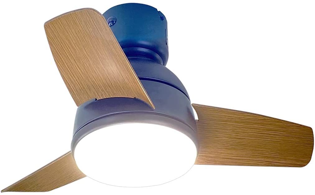 シーリングファンライト 小型3枚羽根 LEDライト内蔵 おしゃれ 照明 調