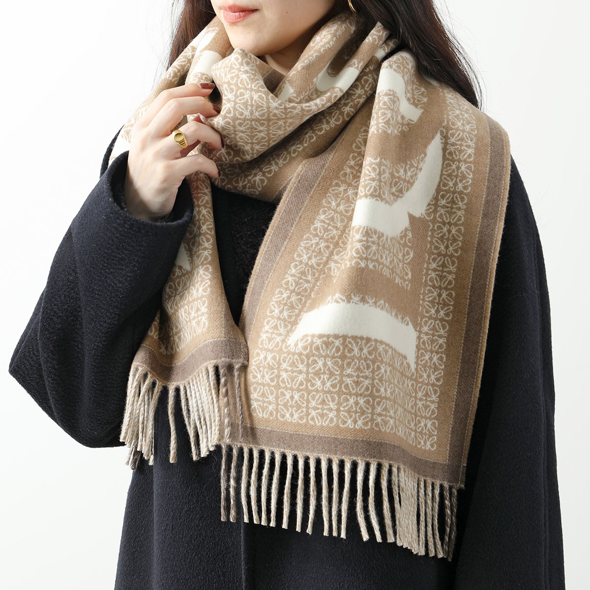 LOEWE（ロエベ） マフラー F606257X51 レディース スカーフ ロゴ ラブ