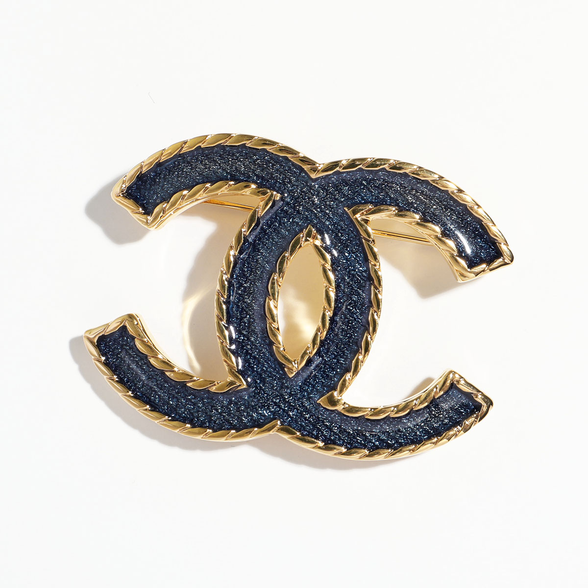 CHANEL ゴールド ダブルCロゴ ブローチ CHANEL ゴールド ダブルCロゴ
