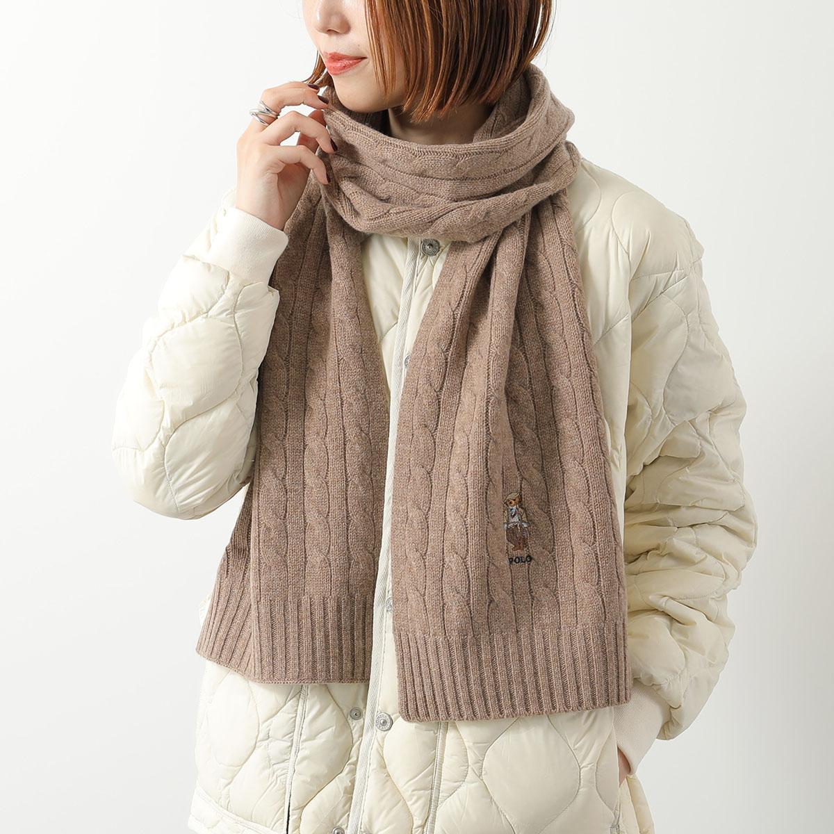 カシミア100 ポロ ラルフローレン カシミア ショップ マフラー A+ 楽天