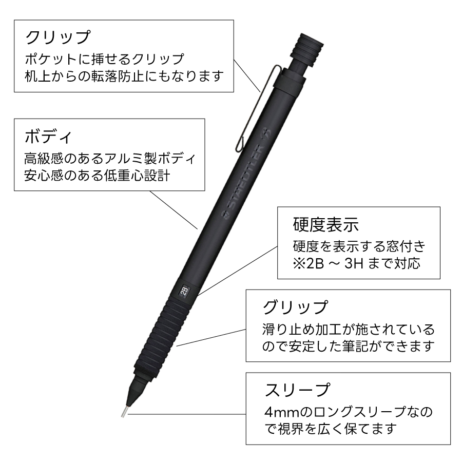 ステッドラー（STAEDTLER） 日本 製図用 シャープペンシル 2.0mm