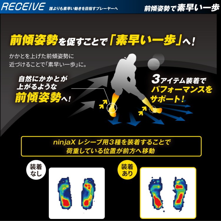 D&M D&M ninjaX バレーボール インソール レシーブ用 ニンジャクロス