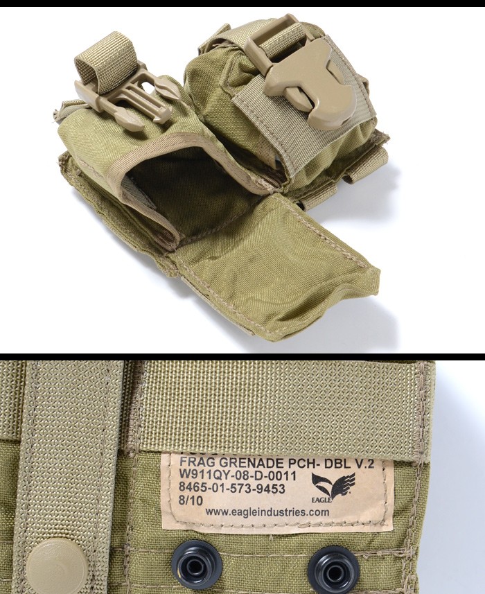 新品未使用 タグ付き レア EAGLE ダブルフラググレネードポーチ2個