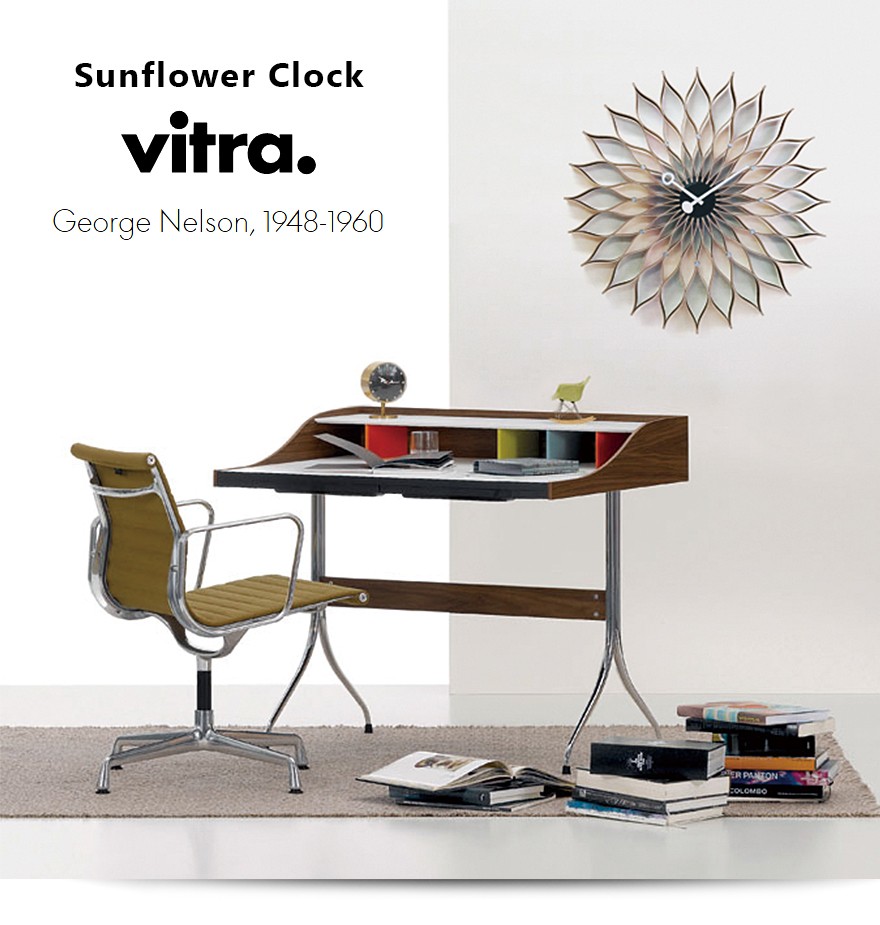 掛けフックプレゼント】vitra ヴィトラ George Nelson SUNFLOWER CLOCK
