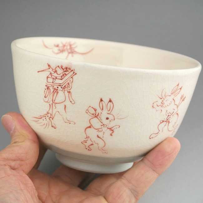 京焼 清水焼 鳥獣戯画抹茶茶碗 陶仙 : 松韻堂 Yahoo!店 - 通販 - Yahoo