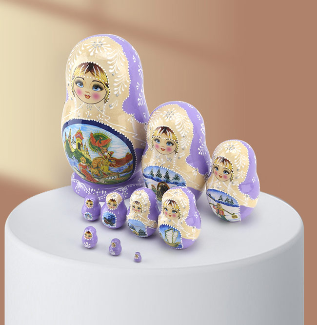 マトリョーシカ ロシア 人形 民芸品 土産物 手作り人形 手描き