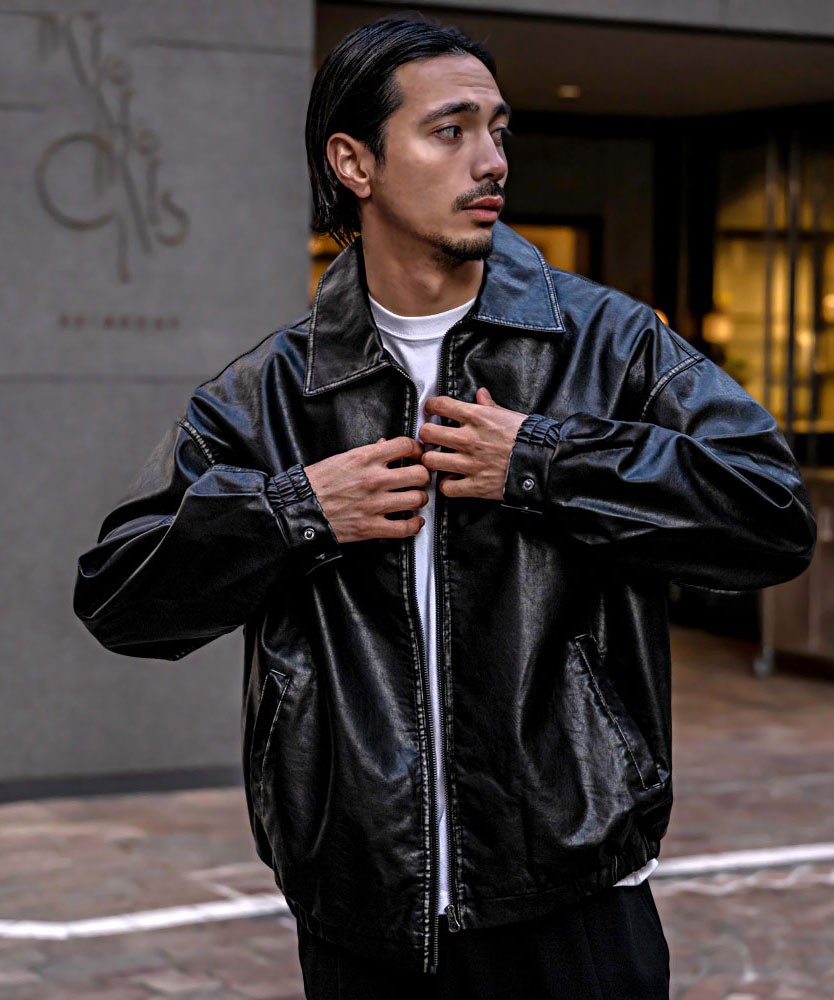 フリークスストア ラムレザー シングルライダースジャケット ブルゾン