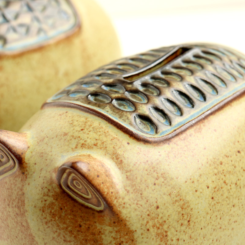 貯金箱 ブタ ゾウ セラミックバンク マネーバンク オブジェ 置物