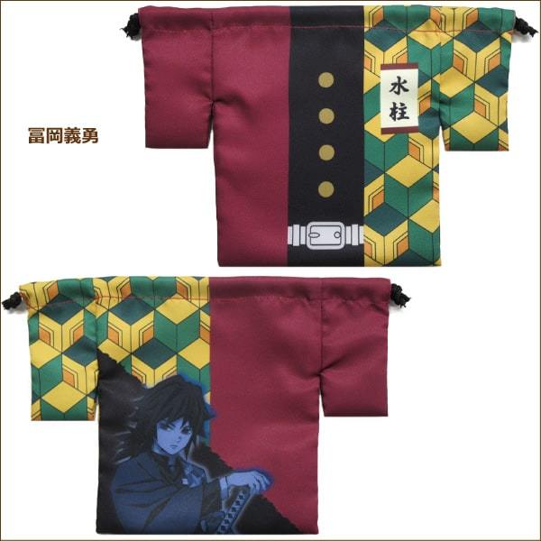 男の子 女の子 鬼滅の刃 羽織風 巾着 竈門炭次郎 竈門禰豆子 胡蝶