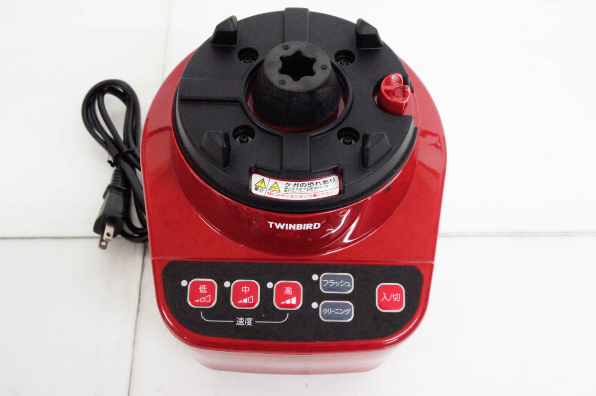 中古 TWINBIRDツインバード パワフルミキサー レッド KC-4859R : エス