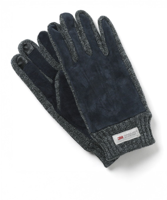 メール便対応】 手袋 スエード レザー シンサレート スマホタッチ